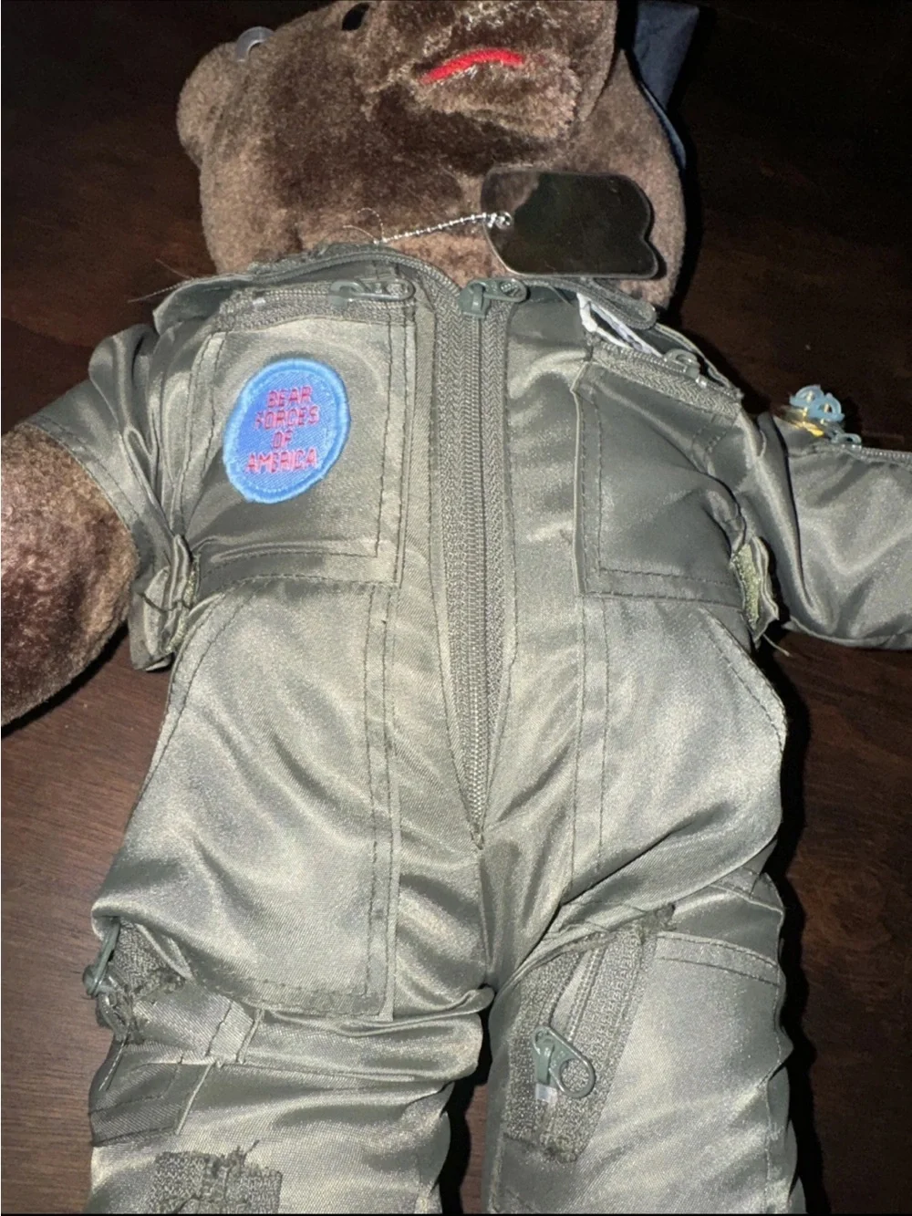US Air force 1980s Plush Teddy Bear Stuff Animal Inflight Suit